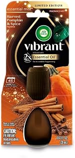 Air Wick Essential Mist Refill, Harvest Pumpkin Spice, Fall Scent, Essential Oils Diffuser, Air Freshener, 1ct