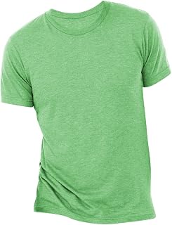 BELLA+CANVAS Canvas Mens Triblend Crew Neck Plain Short Sleeve T-Shirt (XL) (Grass Green Triblend)