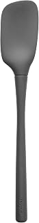 Tovolo Spoon Spatula Spoonula All Silicone Ergonomic Handle Grip Charcoal Gray, Silicone Scoopula Kitchen Utensil Non Scratch Easy Clean Dishwasher Safe Heat Resistant Flex Core Scoop Spatula
