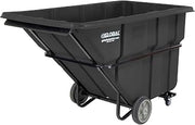 Global Industrial Extra Heavy Duty Plastic Tilt Truck, 2000 Lbs. Cap, Black