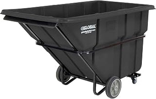 Global Industrial Extra Heavy Duty Plastic Tilt Truck, 2000 Lbs. Cap, Black