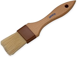Carlisle FoodService Products SPARTA Kitchen Basting Brush – 4037300 Basting Brush for Cooking Flat Boar Bristle Brush, Hardwood Handle for Kitchens, Restaurants, Catering, High Heat Food Prep, 1.5in