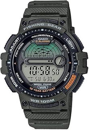 Casio Fishing Timer Quartz Watch with Resin Strap
