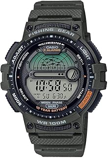 Casio Fishing Timer Quartz Watch with Resin Strap