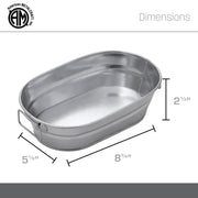 American Metalcraft 32 oz (Pack of 1) / Oval Tub / Silver Beverage Tubs