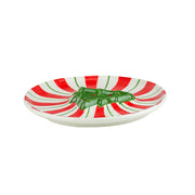 Peppermint Tree Chip & Dip Plate by 10 Strawberry Street – Large, Dolomite, Peppermint Red & Green, Model CDT-14-40-002-DS