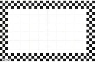 HUBERT Retail Price Sign Cards White Cards with Black Checkerboard Border - 5 1/2"L x 2 1/2"H 100 Per Pack