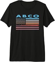 Vintage Sunset American Flag Abco, Arkansas Premium Tri-blend T-Shirt