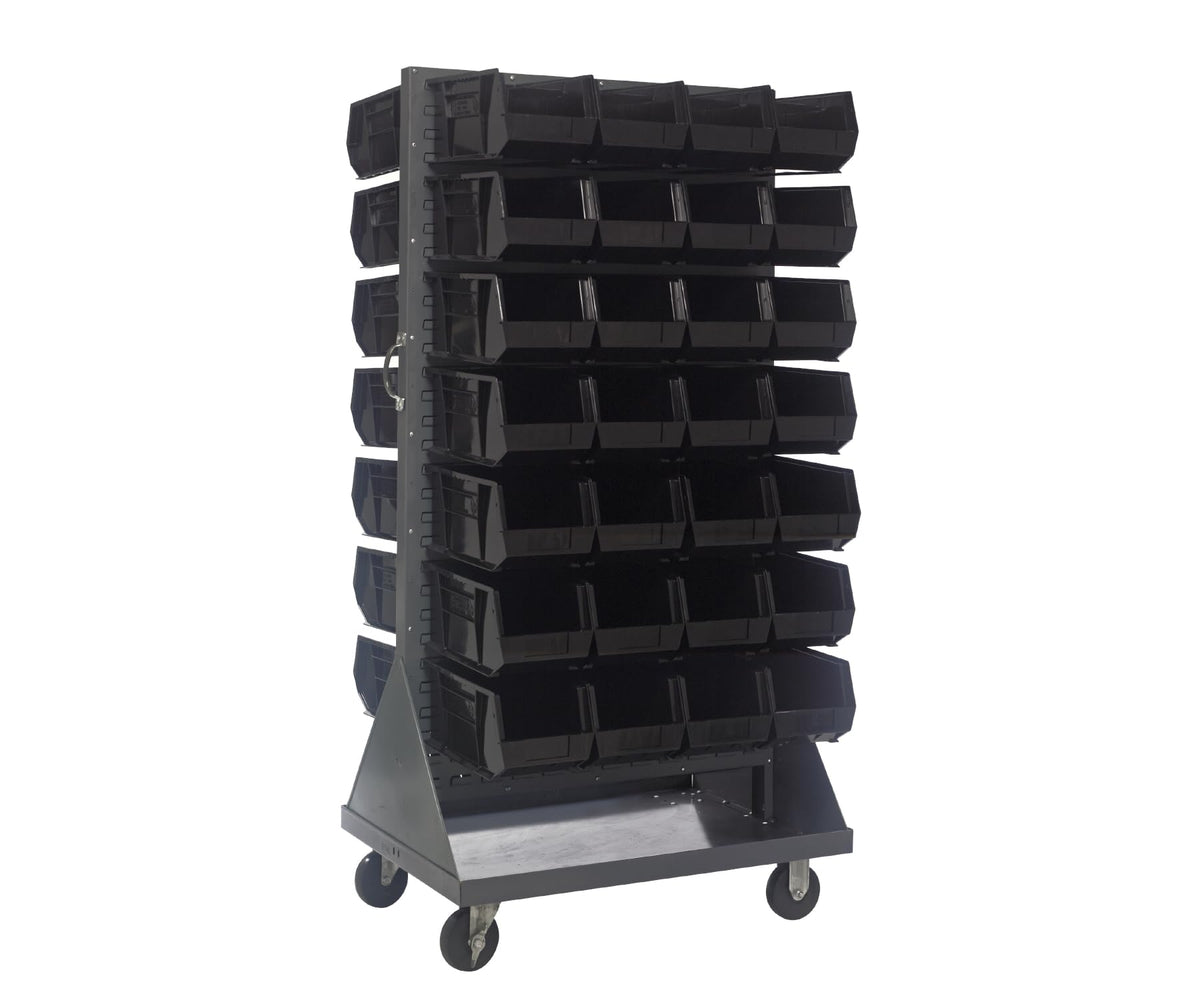 QUANTUM STORAGE SYSTEMS Black / 14-3/4" x 8-1/4" x 7" (Bin Size) / 1 Standing Shelf Units