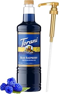 Torani Sugar Free Blue Raspberry Syrup 1L – Keto, Zero Calorie