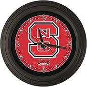 Holland Bar Stool ClkNL15BKNCarSt 15 in. North Carolina State University Logo Traditional Wall Clock - Black