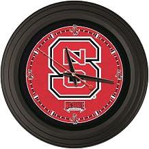 Holland Bar Stool ClkNL15BKNCarSt 15 in. North Carolina State University Logo Traditional Wall Clock - Black
