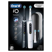 iO 5 Brilliant Clean Electric Toothbrush by Oral-B – 1 Count (Pack of 2), White, Black, Pack of 2, Model 5445445