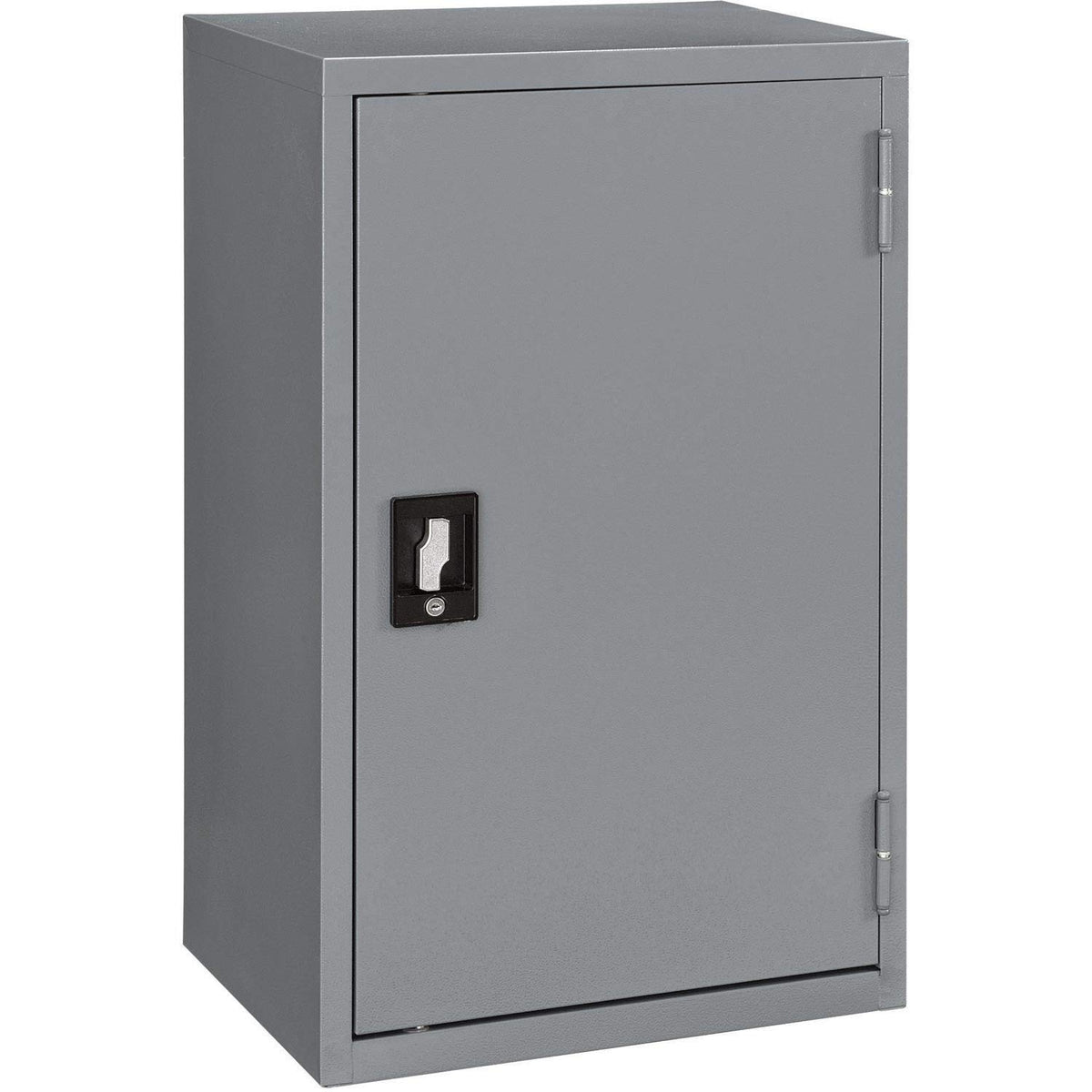 Wall Mount Storage Cabinet with Locking Recessed Handle by Global Industrial – Alloy Steel, Gray, Model 269877GY