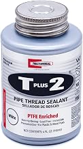 Rectorseal T Plus 2 23631 Pipe Thread Sealant, Non-Hardening, PTFE Enriched, Plumbing, 1/4 Pint