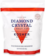 Diamond Crystal Kosher Salt – Full Flavor, No Additives - Pure and Natural Since 1886-3 Pound Resealable Pouch
