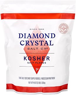 Diamond Crystal Kosher Salt – Full Flavor, No Additives - Pure and Natural Since 1886-3 Pound Resealable Pouch