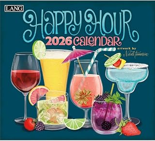 Lang, Happy Hour 2026 Wall Calendar, 13.4'' X 12'', 12-Month Calendar with Stapled Binding