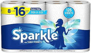 Sparkle Paper Towel, 8 White Pas Double Rolls, 4.72 lb