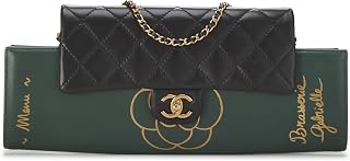 Chanel, Pre-loved Green Lambskin Brasserie Gabrielle Menu Clutch, Green