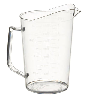 Clear 2 qt Plastic Measuring Cup by Winco – 2 Quart, 2.0 liters, Polycarbonate, Clear, Model PMU-200