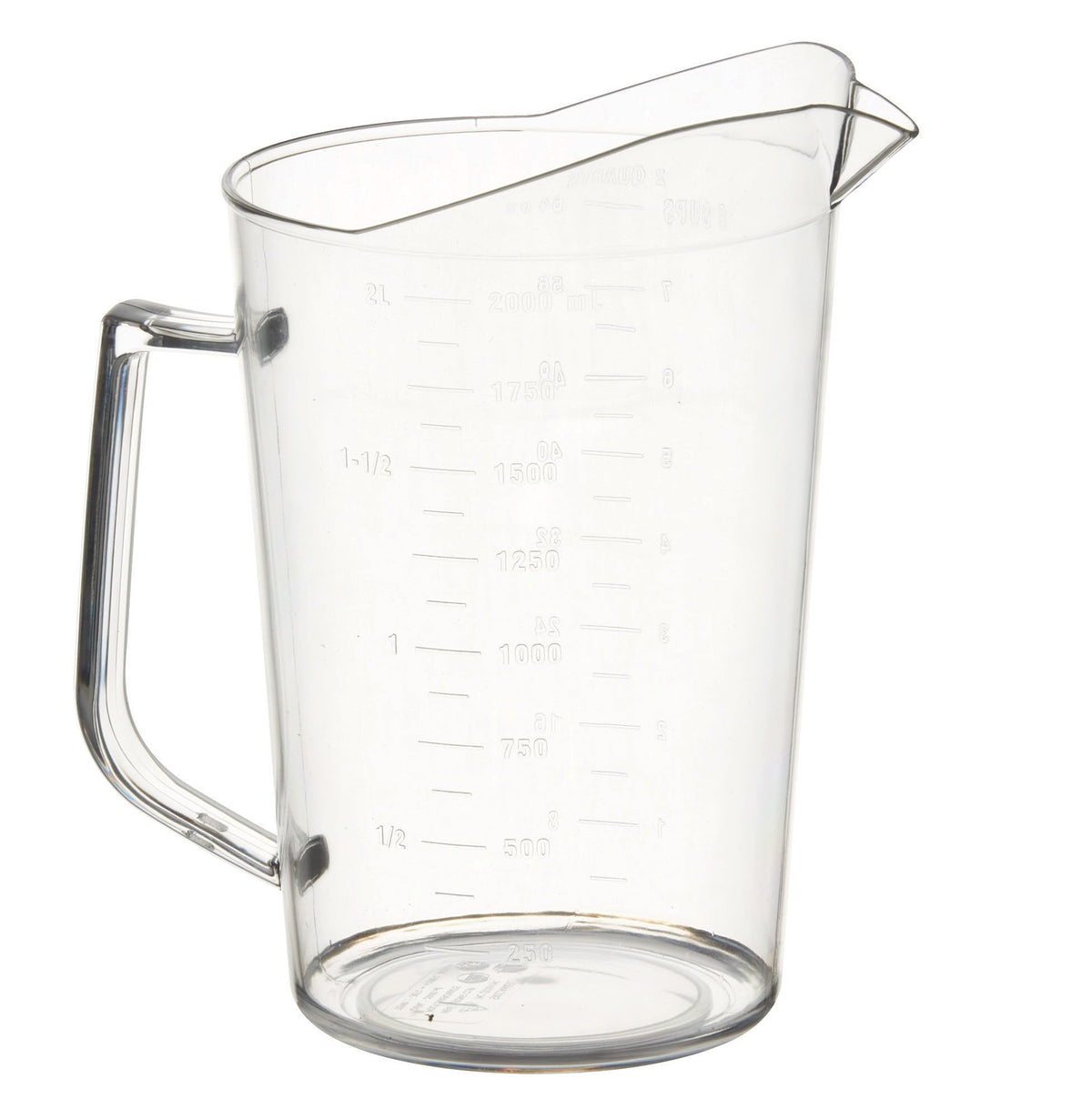 Winco 2 Quart / Clear / 2.0 liters Cups