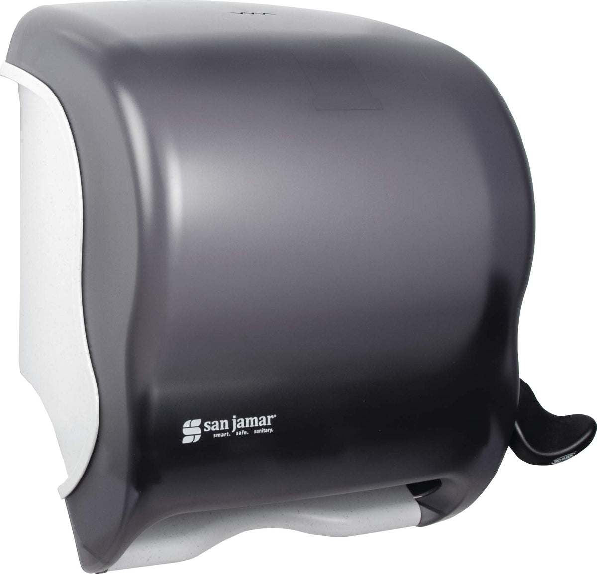Classic Element Paper Towel Dispenser Wall-Mounted Commercial Roll Dispenser by San Jamar – Standard, Plastic, Black Pearl, Model T950TBK