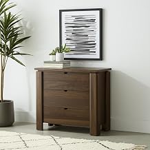 HomeRoots 611037 36 in. Dark Brown Solid Wood Accent Cabinet with 3 Doors