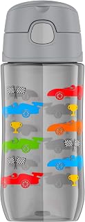 THERMOS FUNTAINER 16 Ounce Plastic Hydration Bottle with Spout, Off to the Races