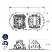 Nordic Ware Gingerbread House Duet Cake Pan, 5-Cup Capacity, Silver