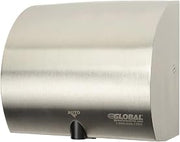 High Velocity Automatic Hand Dryer by Global Industrial – 6"L x 9.83"W x 8.67"H, Stainless Steel, Brushed Stainless, Model AK2851