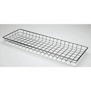 Wire Display Basket Rectangular Chrome Plated Pastry Basket Bakery Tray - 26"L x 9"W x 2"H by HUBERT – Metal, Silver