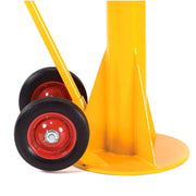 100,000 Lb. Static Capacity Standard Duty Trailer Stabilizing Jack Stand by Global Industrial – 27"L x 17.25"W x 38.75"H, Steel, Yellow, Model TJ50