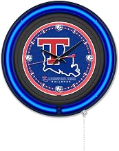 Holland Bar Stool Clk15BKLaTech NCAA 15 in. Dia. Louisiana Tech University Double Neon Wall Clock Black