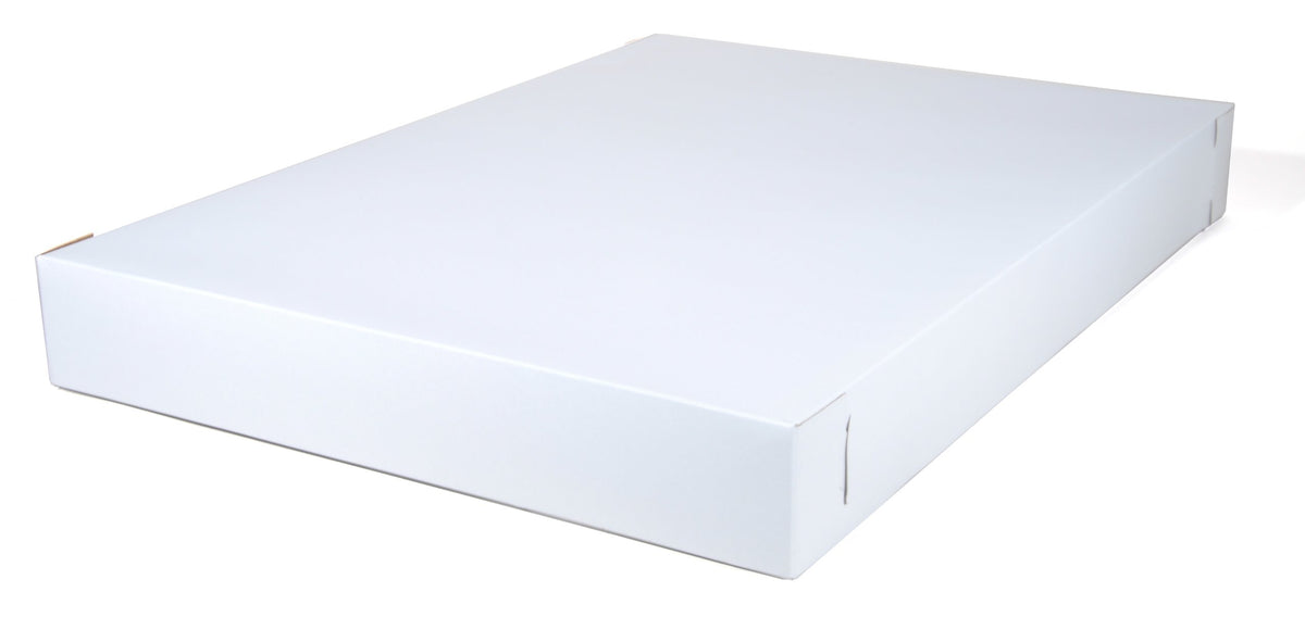 Premium Clay Coated Kraft Paperboard White Non-Window Sheet Cake Box Top Only by SOUTHERN CHAMPION TRAY – 26.5" x 18.625" x 3", 1.0 pounds, Cardboard, White Non-Window, Pack of 50