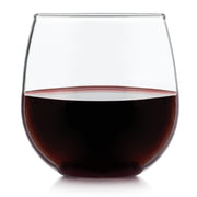 Libbey Stemless Bowl Red 8 (16.75 oz) / 8 Count / Modern Wine Glasses