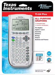 Ti-84 Plus Graphing Calculator by Texas Instruments – Plastic, White, Model 84PLWHITE