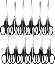 Charles Leonard Stainless Steel Shears, 7" Straight, Pack of 12