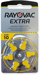 6 x RAYOVAC Extra Advanced with Active Core Technology 10 - the latest generation of hearing aid batteries