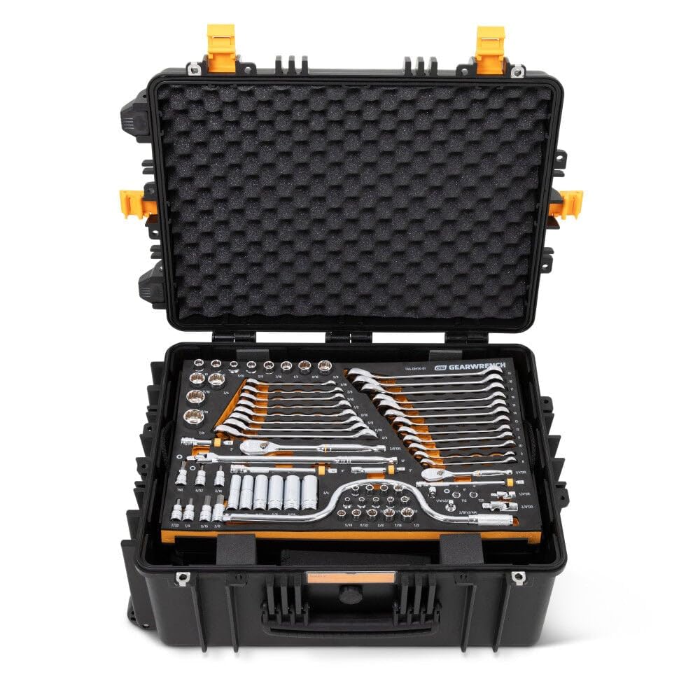 185 Piece GMTK Tool Kit in Foam w/Tool Carrier by GEARWRENCH – Chrome Vanadium Steel, Chrome, Model GWGMTK185