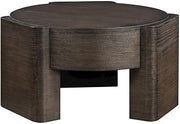 Starlight Canyon Home Brown Round Coffee Table with Durable Steel Frame, Sturdy Construction, Elegant Design for Living Room, Bedroom, or Office Use
