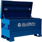 Global Industrial Job Site Steel Chest, 12 Cu. Ft., Blue