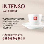 illy Classic Roast / 4.4 Ounce (Pack of 1) / Intenso Ground Espresso Bold Roast Ground Coffee
