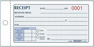 Rediform Small Money Receipt Book, Two-Part Carbonless, 2.75 x 5, 50 Forms Total