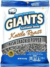 Giants Fresh Cracked Pepper Kettle Roast Sunflower Seed, 5 Ounce -- 12 per case.