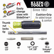 KLEIN TOOLS Screwdriver/Nut Driver / Solid / One Size Nut Drivers