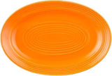CAC China TG-34-TNG Oval Platter Tangerine 9 5/8" Porcelain Oval, Color, Set of 24