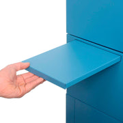 Fold Out Computer Security Cabinet by Global Industrial – Alloy Steel, Blue, Model 695429BL