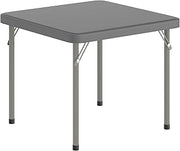 Flash Furniture Kids 24x24 in Plastic Locking Folding Table, Gray | Locking Legs