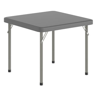 Kids 24x24 in Plastic Locking Folding Table by Flash Furniture – 24" Square, Steel, Plastic, Granite Gray, Model RB-2424-KID-GY-GG